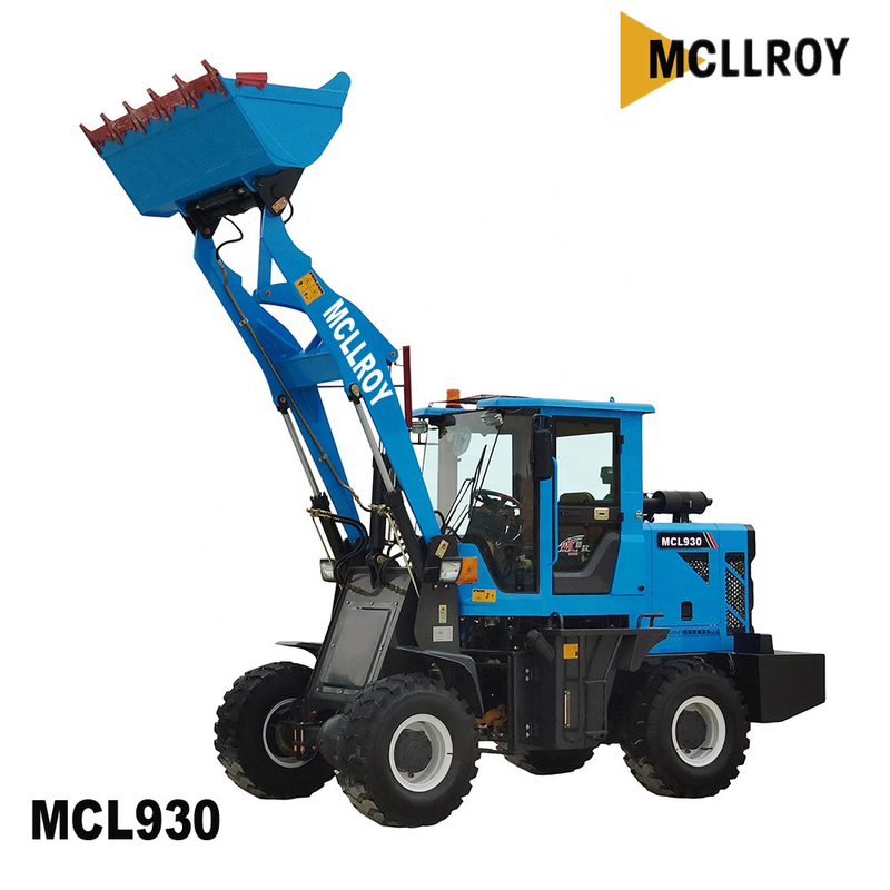 Small hub Axle Compact Articulated Wheel Loader, 42kw 57hp Power Wheeled Front End Wheel Loader