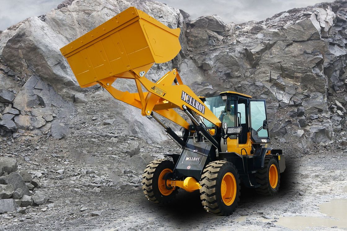 Machanical Joystick Small Wheel Loaders 2500kg Operating Large Hub Axle Wheel Shovel Loader