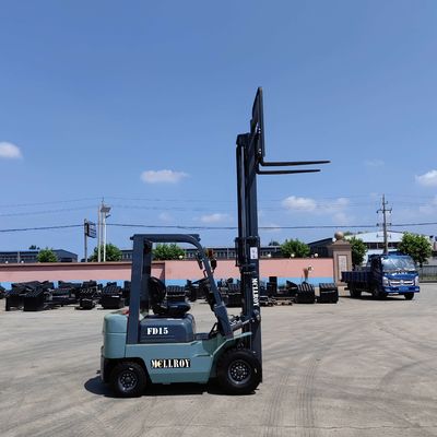 1500mm Forks Size Diesel Powered Forklift FD15 Velocidade máxima de trabalho 13,5 Km/H