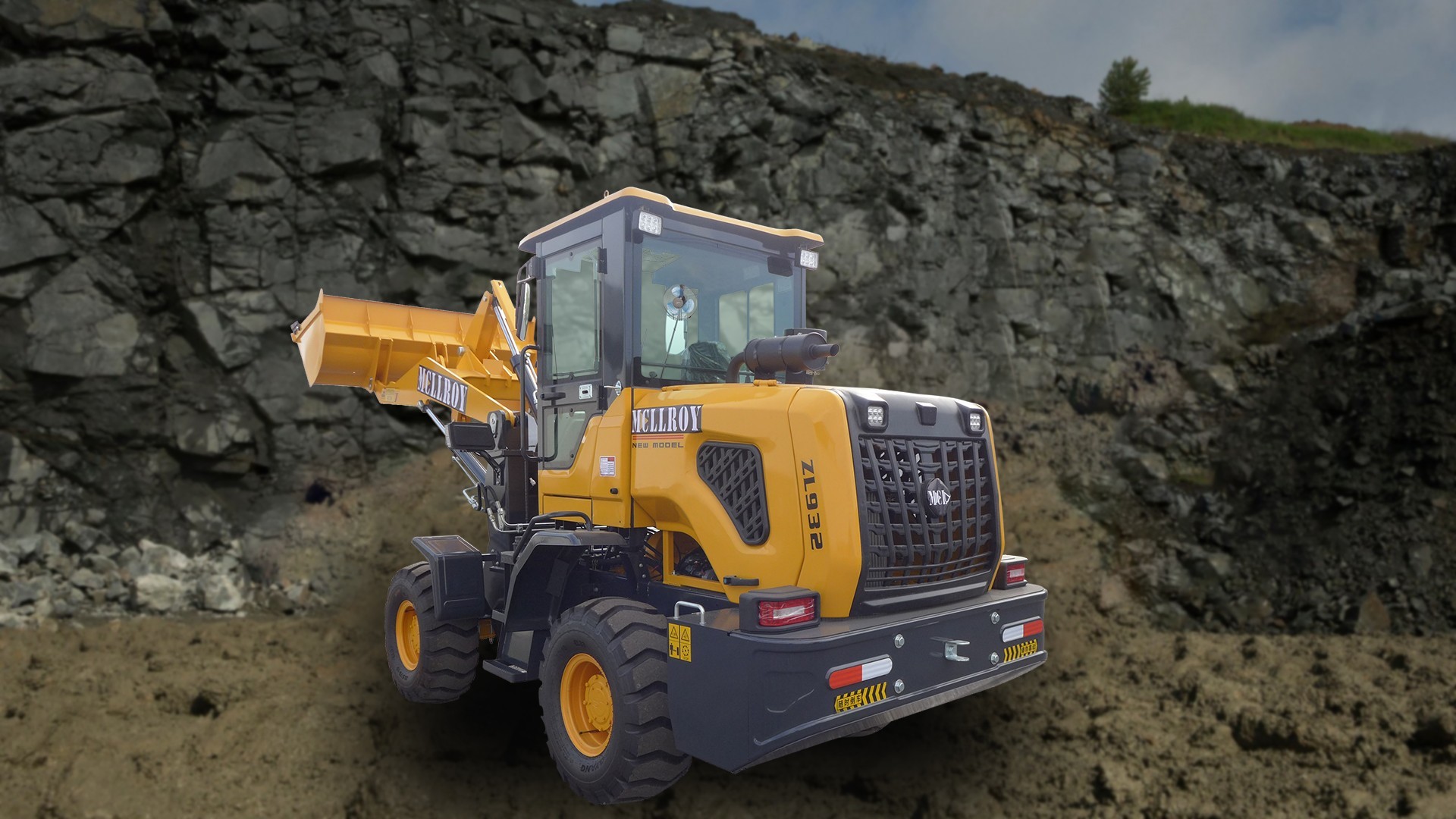 Yunnei Engine Powered Wheel Loader Machine 60kW 1.0m3 Bucket